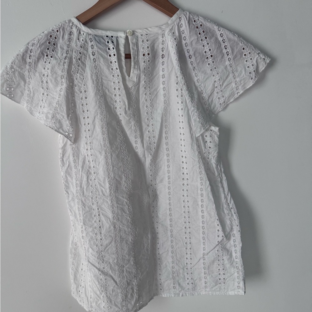APC White Cotton Lace Eyelet Top - Picture 2 of 7